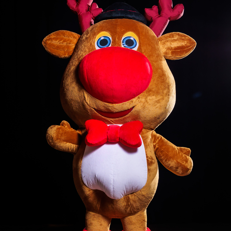 Inflatable 'mini rendier' en 'mini sneeuwman'