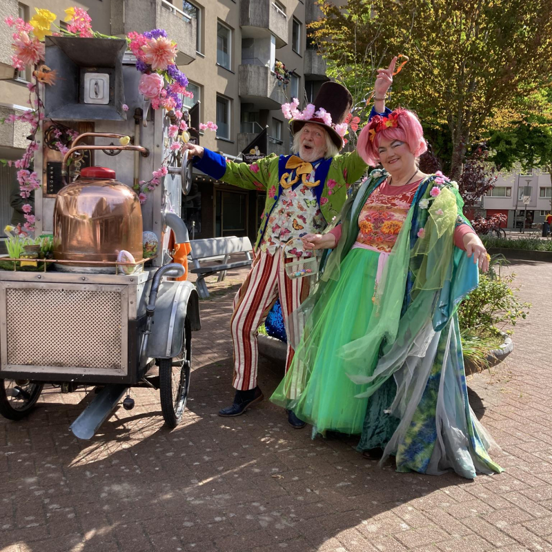 Vrolijke lente machine